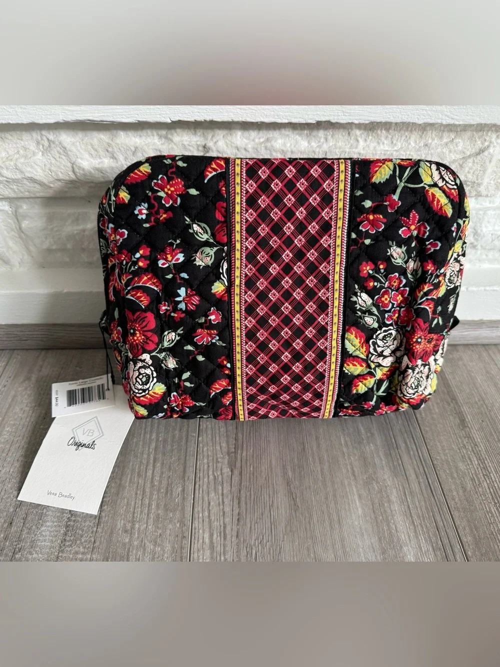 Vera Bradley Iconic Large Cosmetic Bag in Anastasia Limited Edition NWT